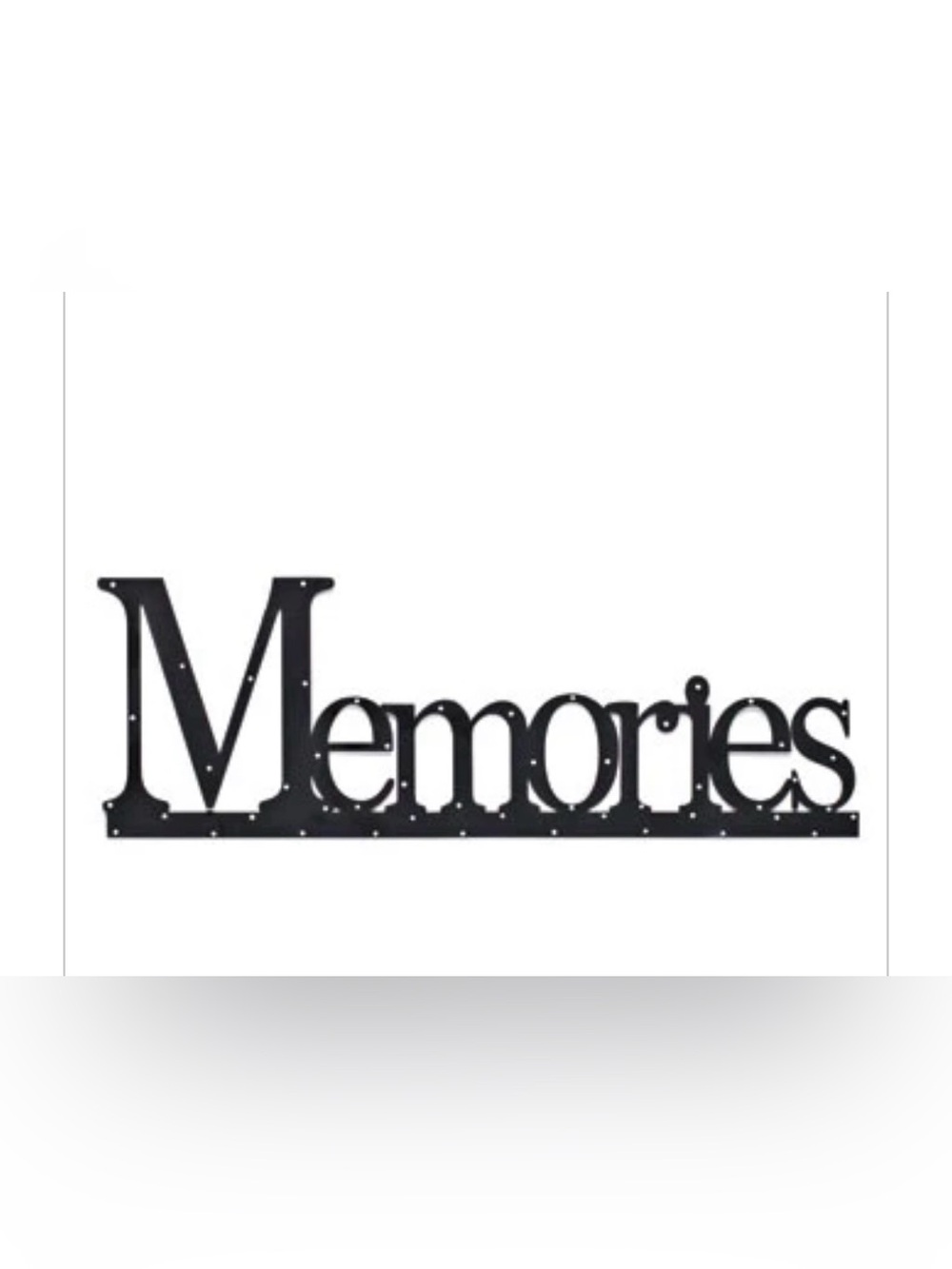 Demdaco Memories Wall Word in Black with white polka dots. With 2 magnet packs